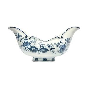 Seymour Mann, Vienna Woods “Blue Onion” Porcelain Open Sauce or Gravy Boat 7.5”